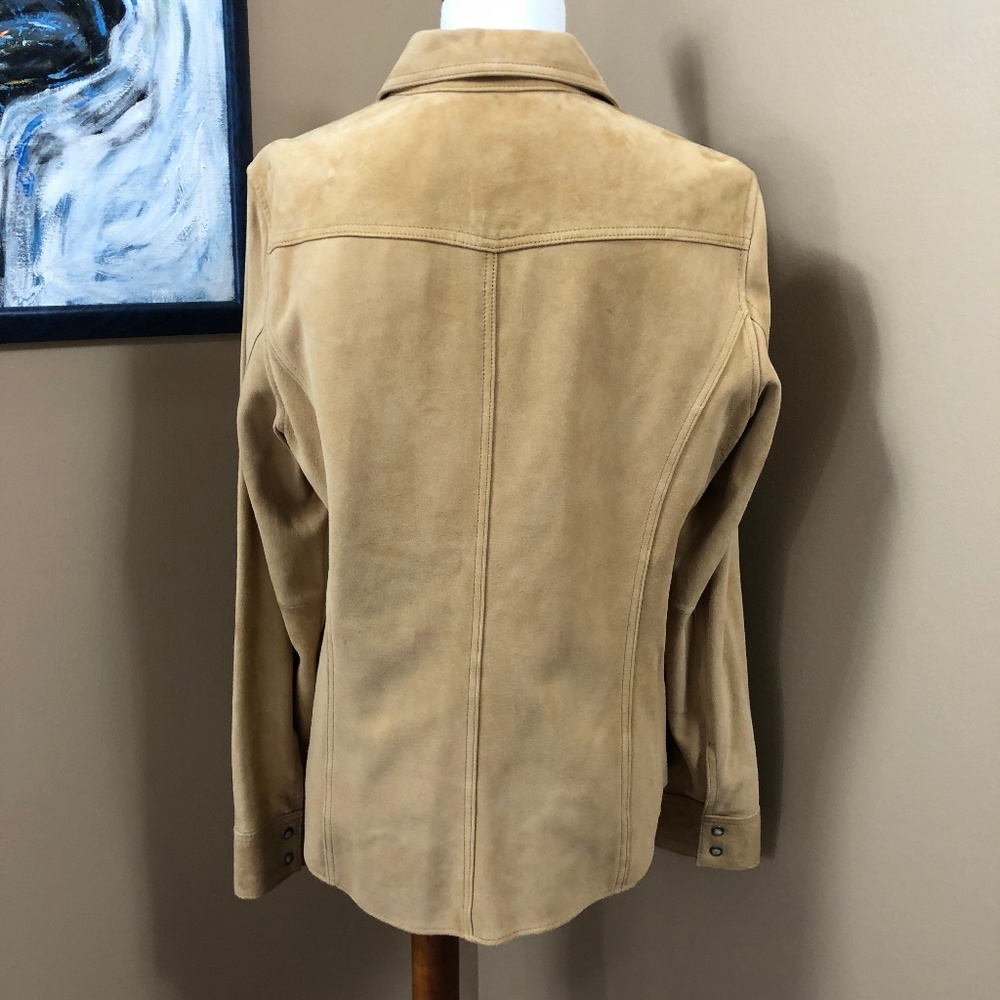 Eddie Bauer Suede Snap Shirt - Picture 6 of 8